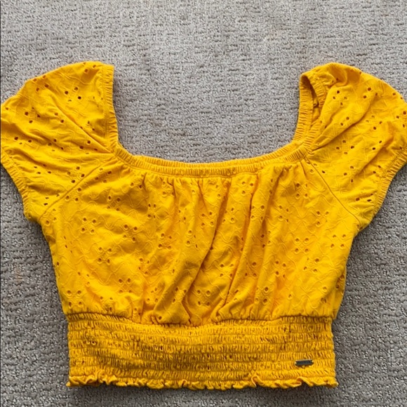 YELLOW SUMMER FLOWY TOP - Picture 1 of 2